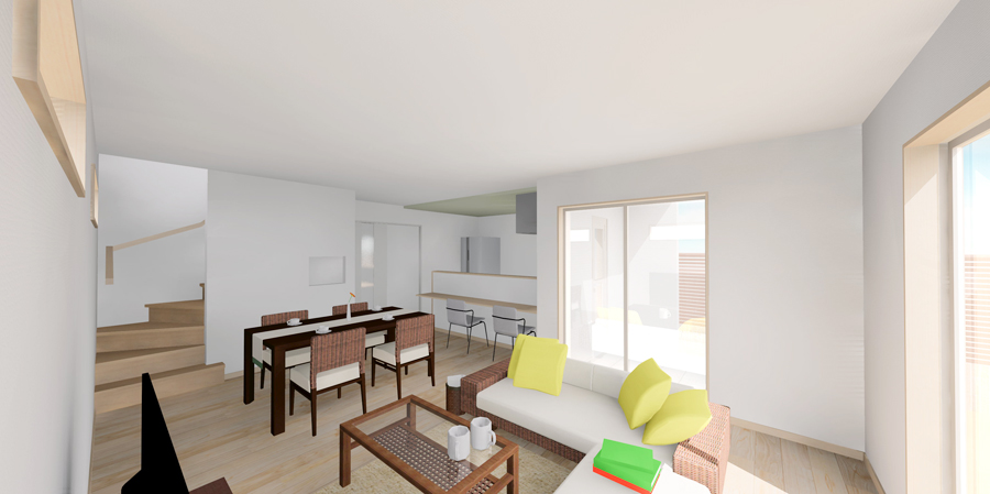 広々リビングの家 二ツ屋モデルハウス(神戸市西区)